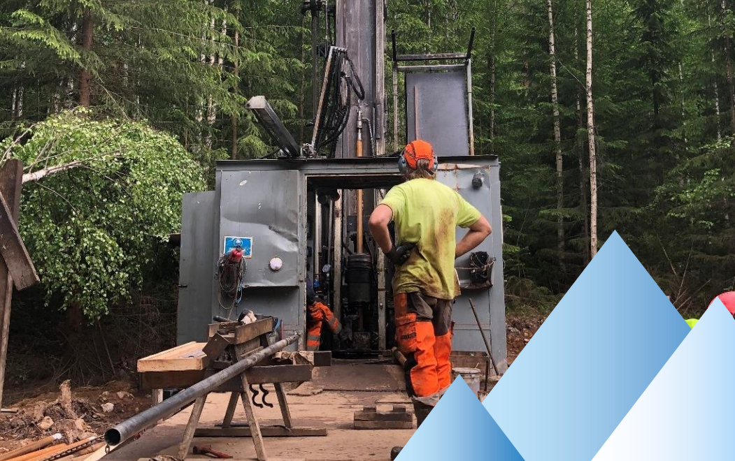EU critical minerals exploration drilling operation at an early-stage mining site