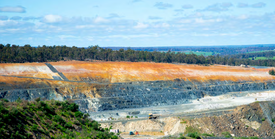 Lithium mining in Australia at a Western Australian open-pit mine